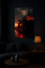 Nissan GT-R Neon Poster with Red Glow CR-011 - Image 4
